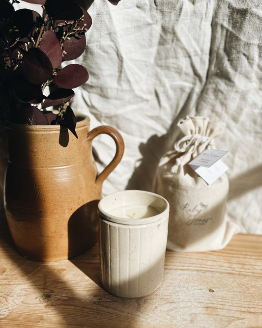 Victorian Jam Jar with Hand Poured Candle