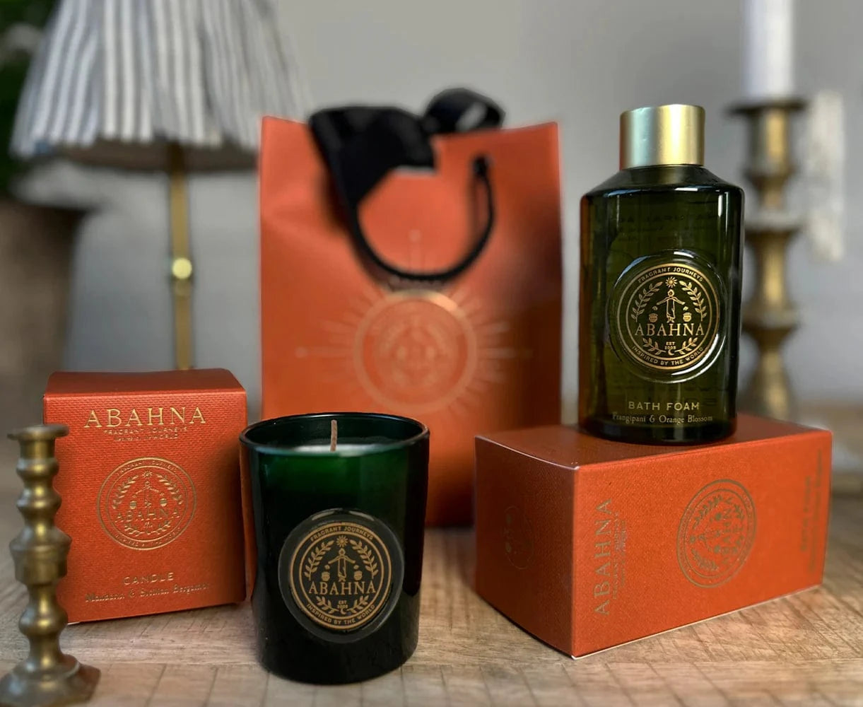 Bath Foam Abahna Bath Foam & Candle Gift Set - Mandarin & Sicilian Bergamont 26257
