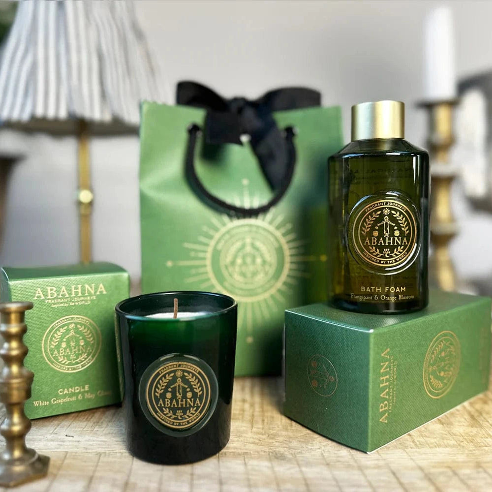 Bath Foam Abahna Bath Foam & Candle Gift Set  - White Grapefruit & May Chang 26255