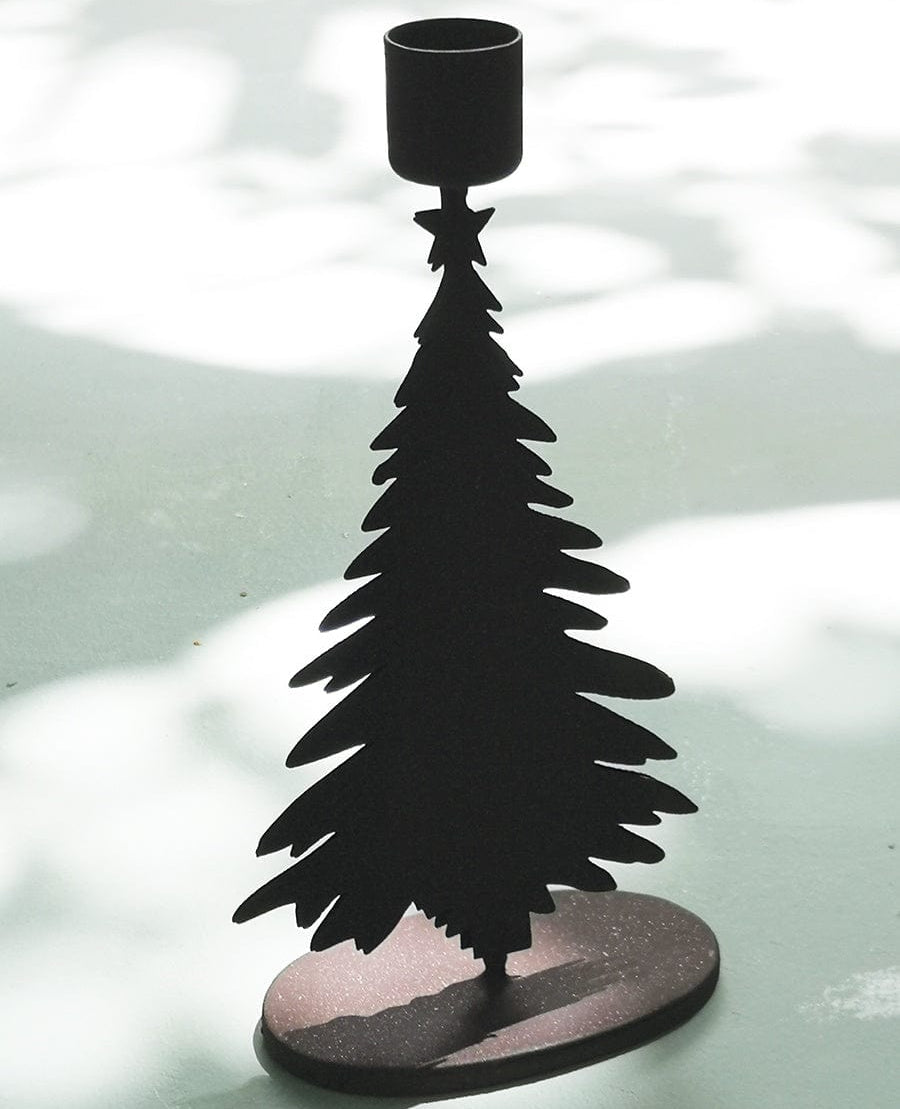 Candles Antique Rust Fir Tree Candleholder 26189