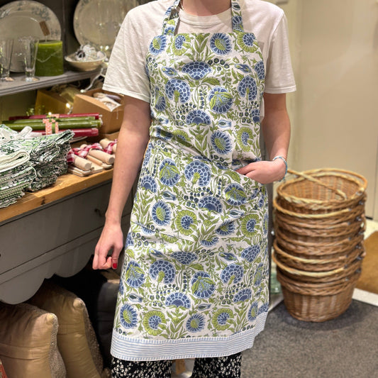Tablecloths & Napkins Apron - Green & Blue Botanical 21342