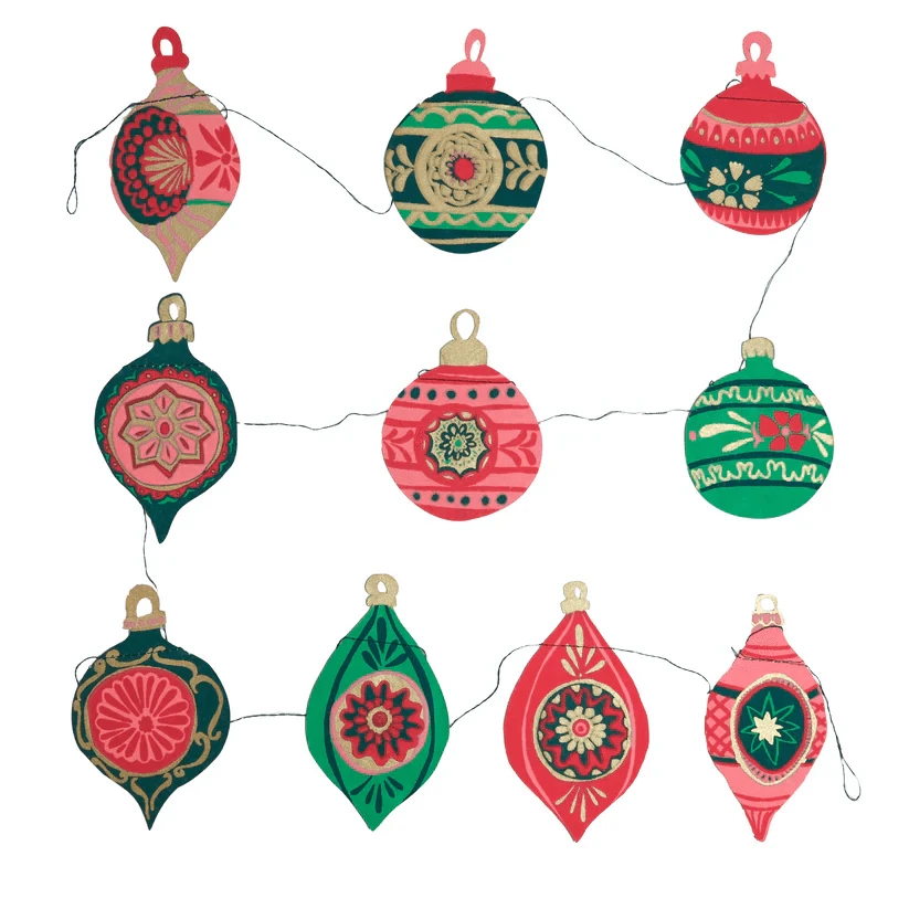 Greetings Cards & Stationery Baubles Sewn Garland 26133