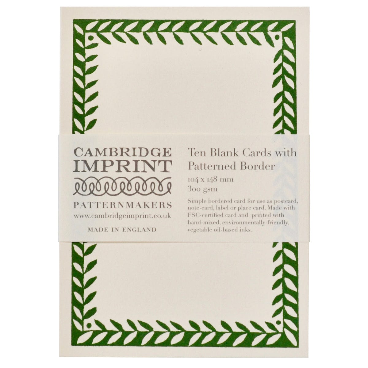 Greetings Cards & Stationery Cambridge Imprint Postcards - Pack of 10 Pea Green 25093