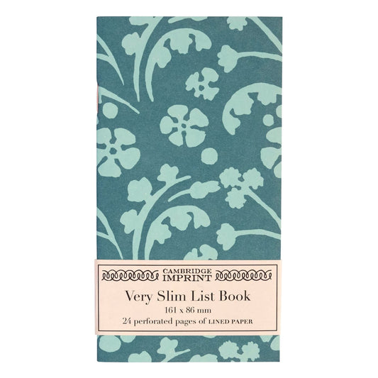 Greetings Cards & Stationery Cambridge Imprint - Very Slim List Book Wildflowers Blue 27124