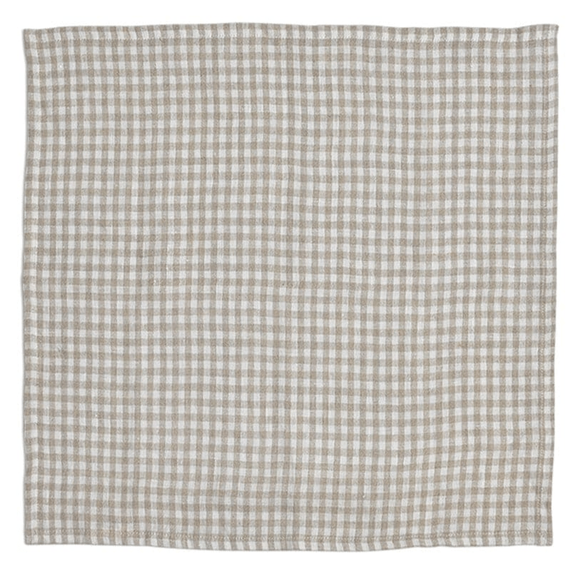 Cloth Checked Linen Napkin Natural 24470