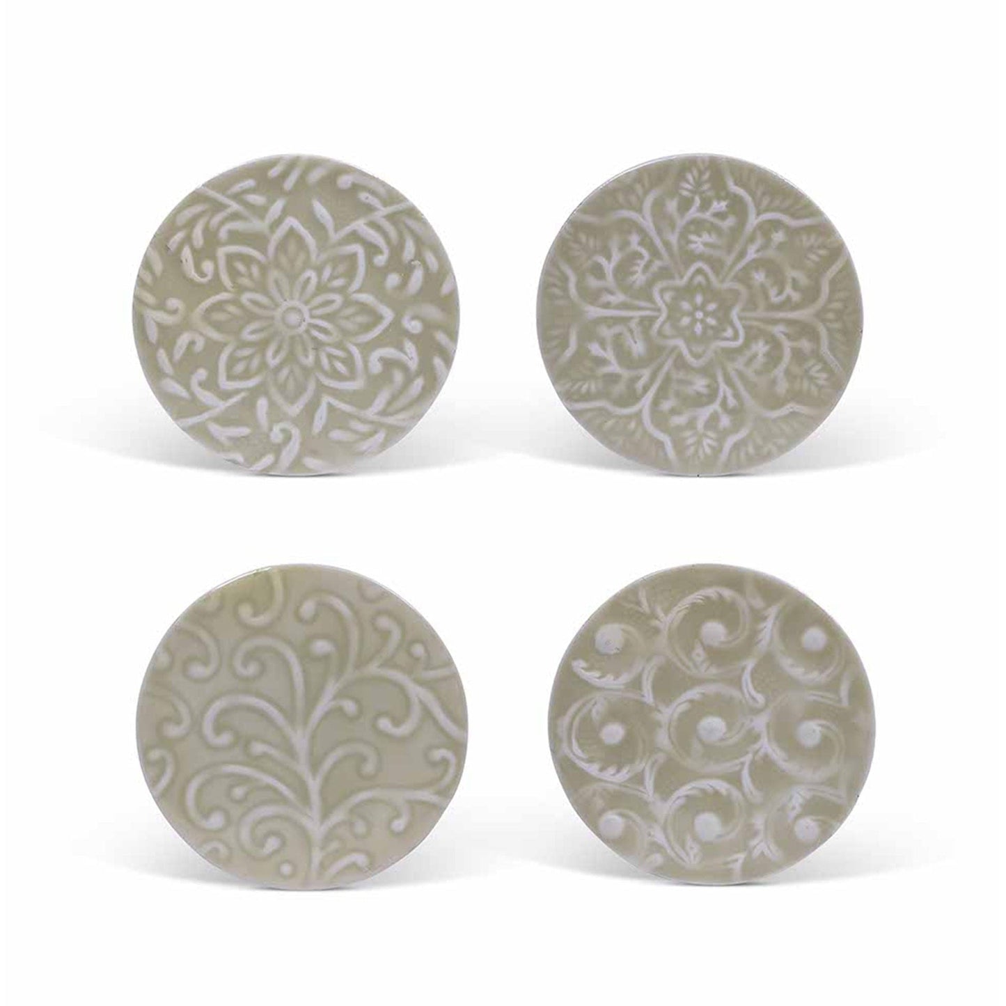 Kitchenalia Coasters - Fiskardo Enamel - Pistachio - Set of 4 24474