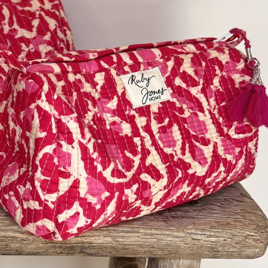 Cosmetics Bags Cosmetics Bag - Fuchsia On Bone