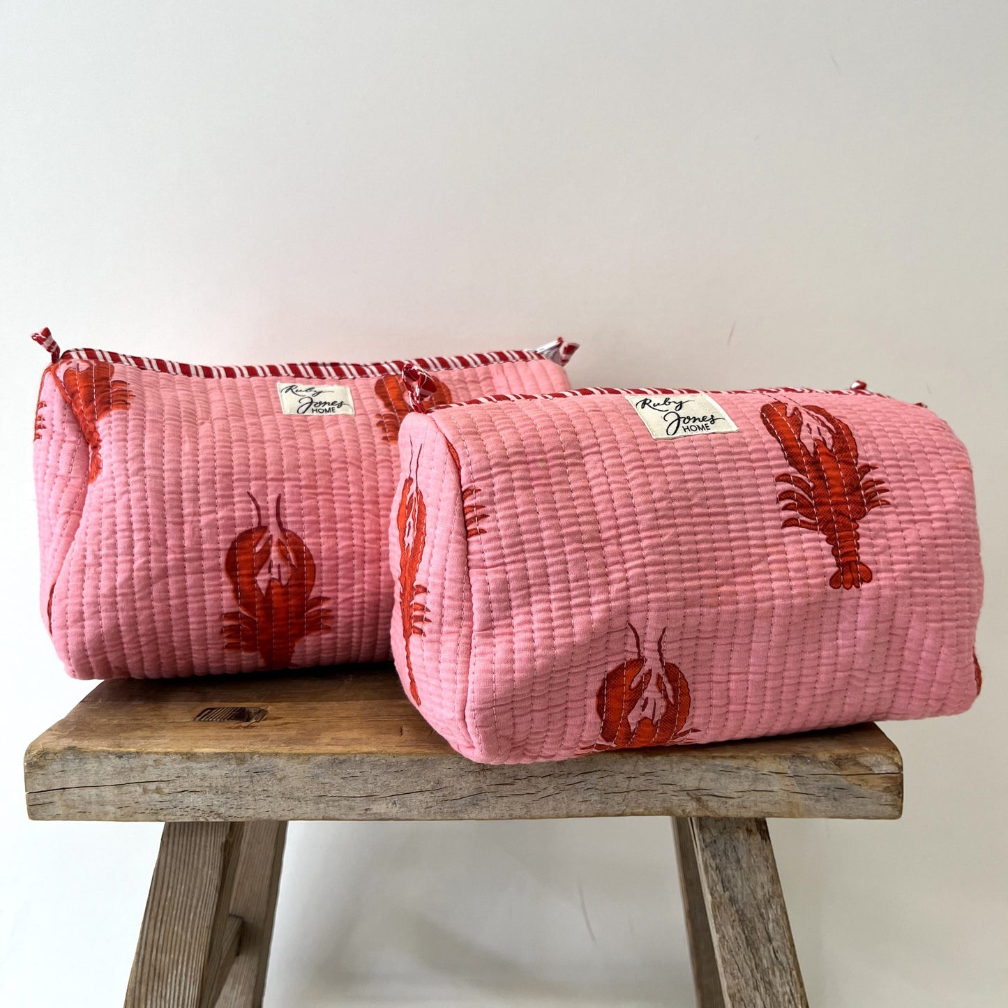 Cosmetics Bags Cosmetics Bag - Lobsters on Blush Small 27715