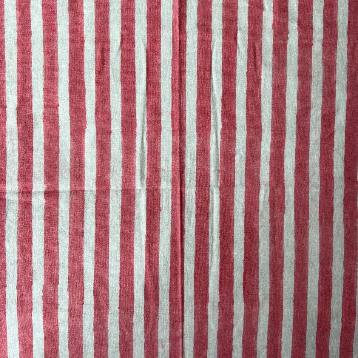 Cloth Cotton Blockprint Napkin - Pink Stripe 24917