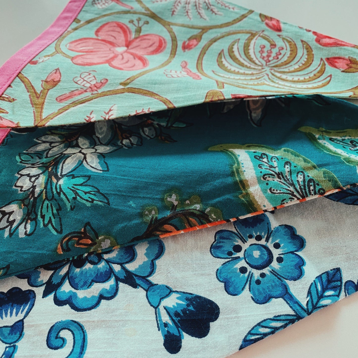Misc Cotton Bunting 2.4m Greens & Blues 20285