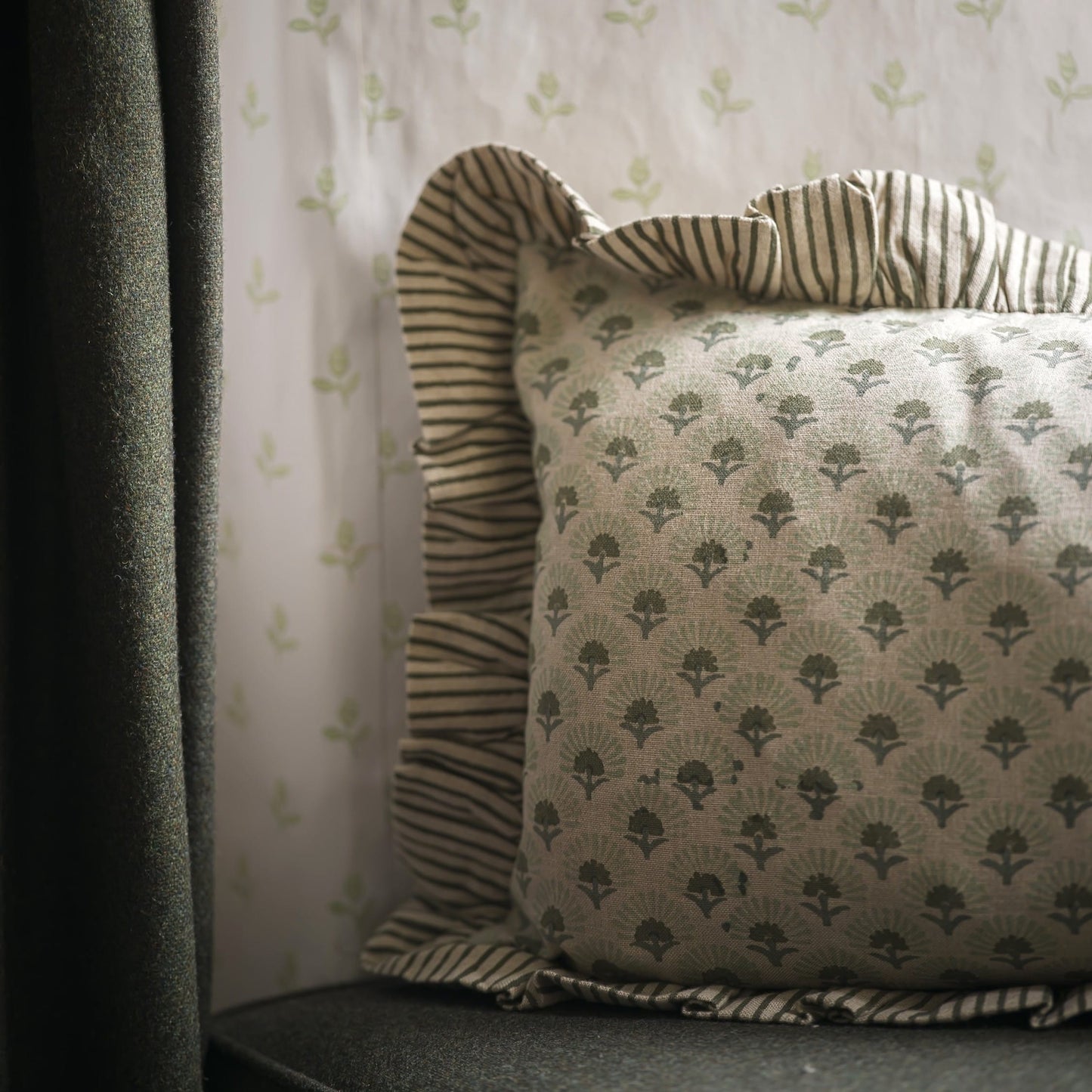 Cushions Cushion - Fanflower Blockprint 26839
