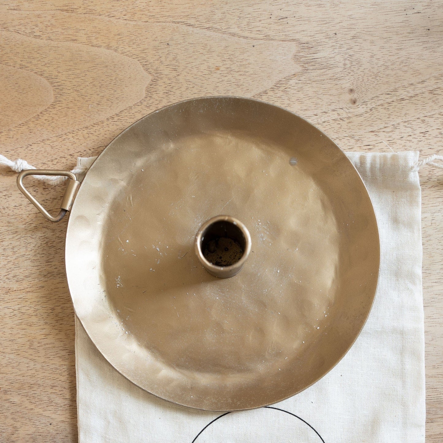 Pillar Candle Holders Forged Plate Candle Holder 23459