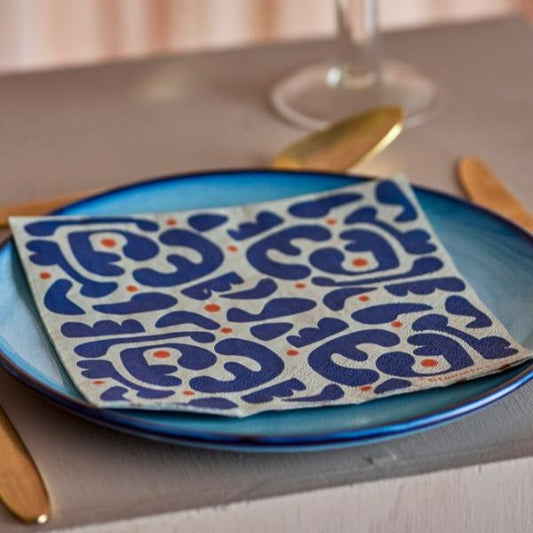 Paper Napkins - Eviaya Blue