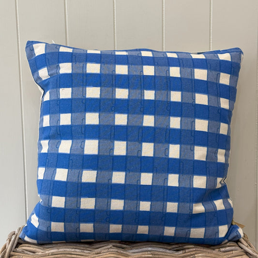 Cushions Gingham Cushion - Brilliant Blue - 45x45cm 24823