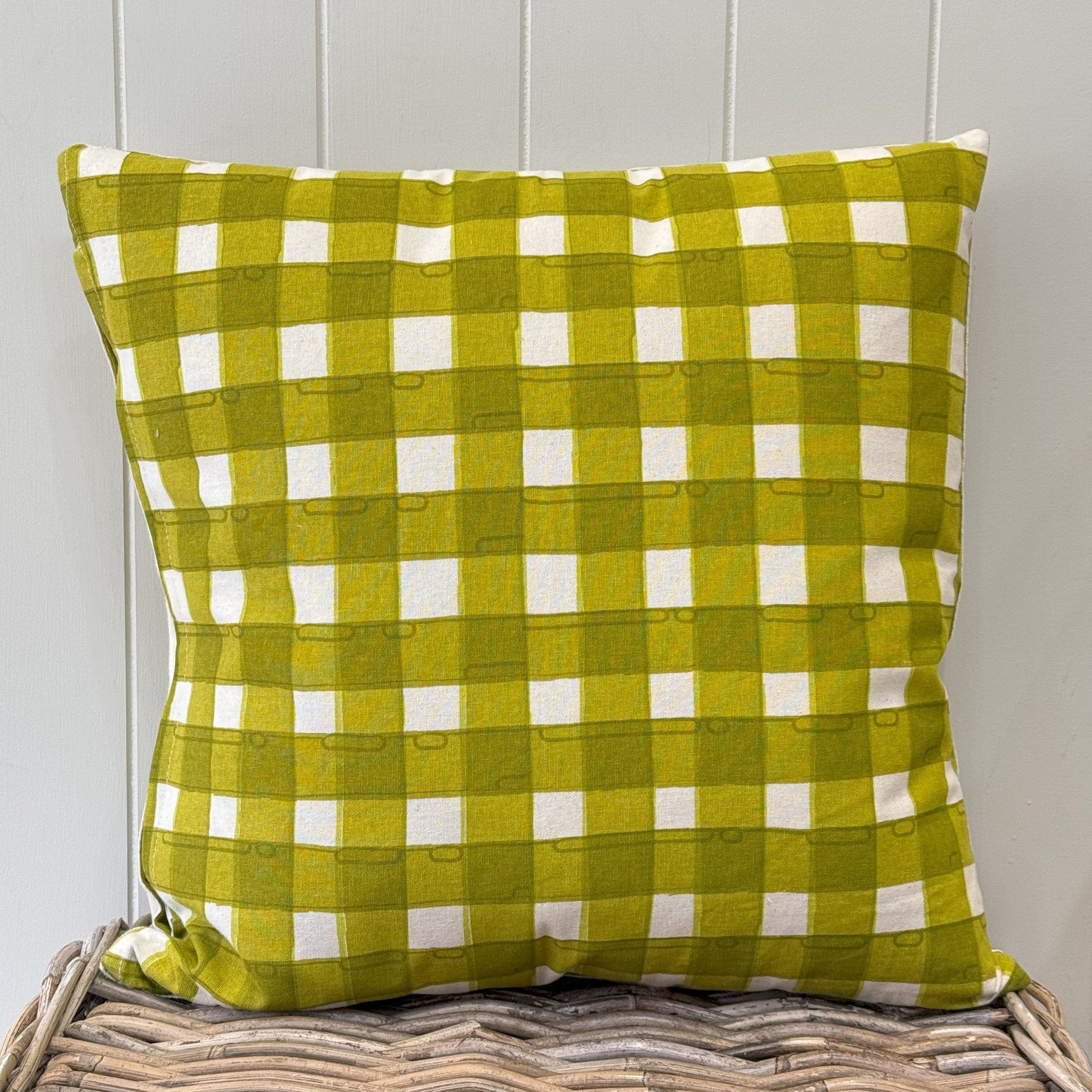 Cushions Gingham Cushion - Lime - 45x45cm 24822