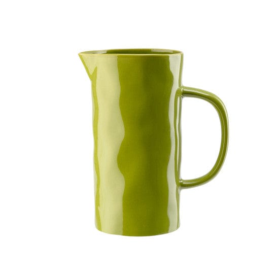 Kitchenalia Hand Painted Stoneware Jug Green / medium 23328