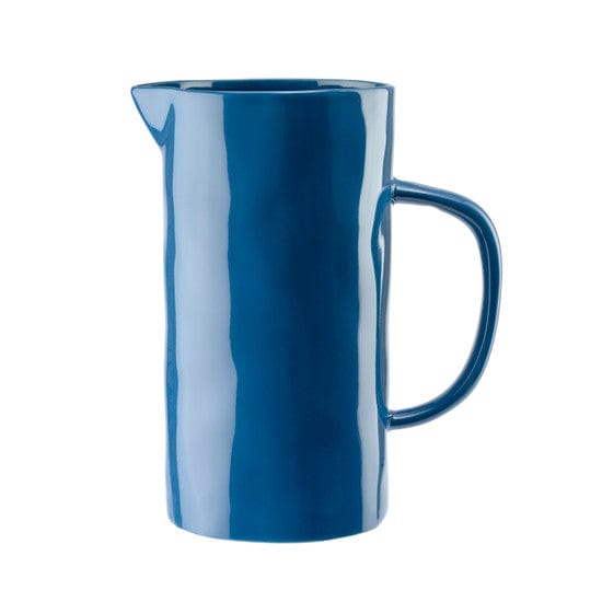 Kitchenalia Hand Painted Stoneware Jug Mid Blue / Large 23326