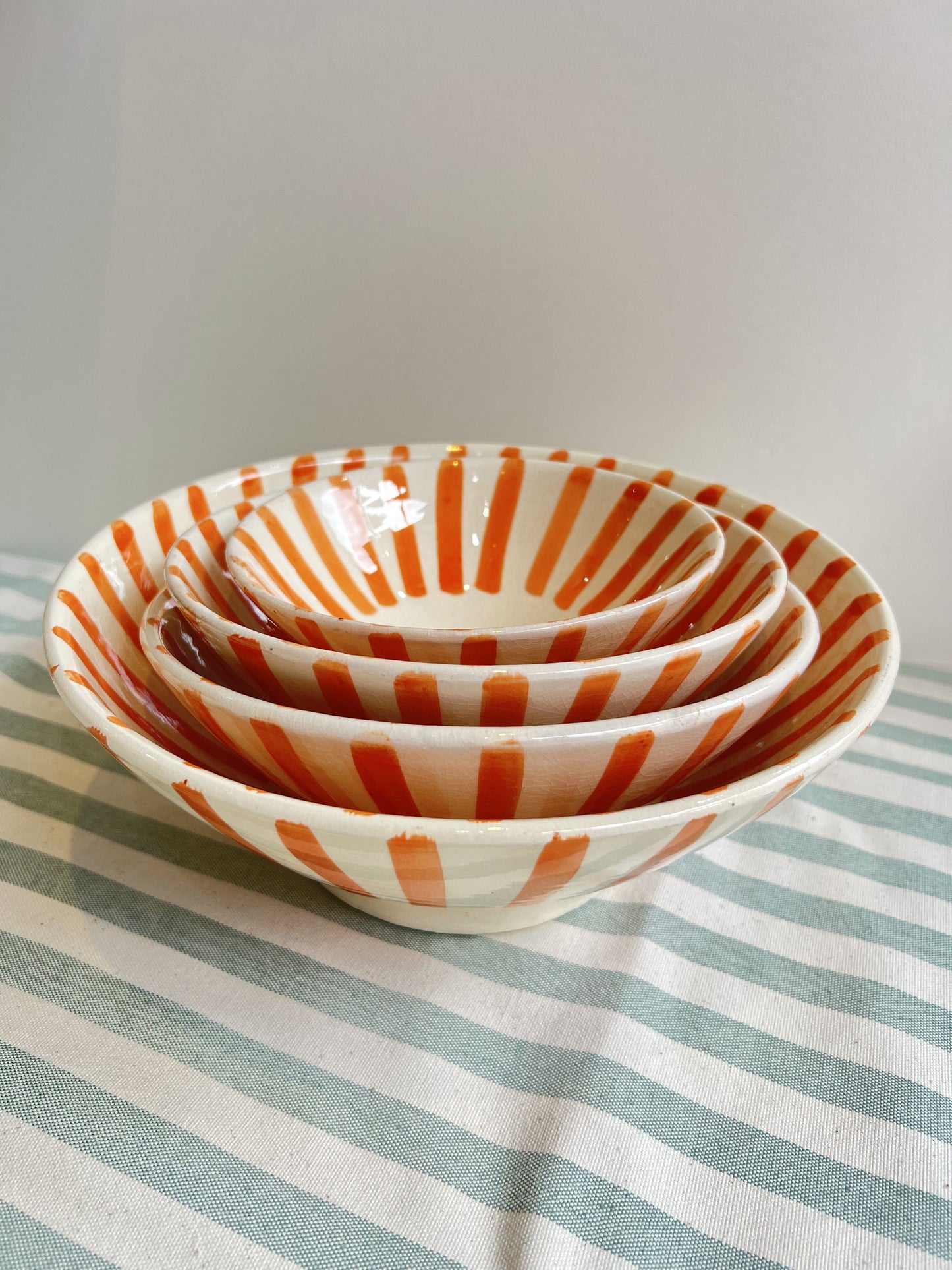 Bowls Handmade Striped Bowls