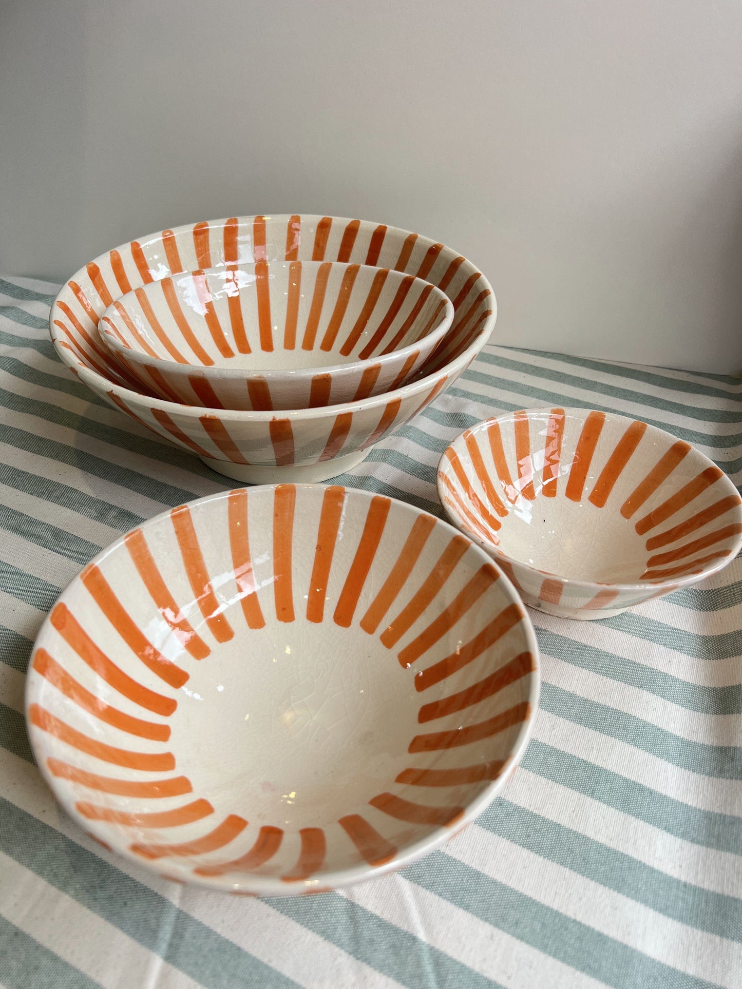 Bowls Handmade Striped Bowls