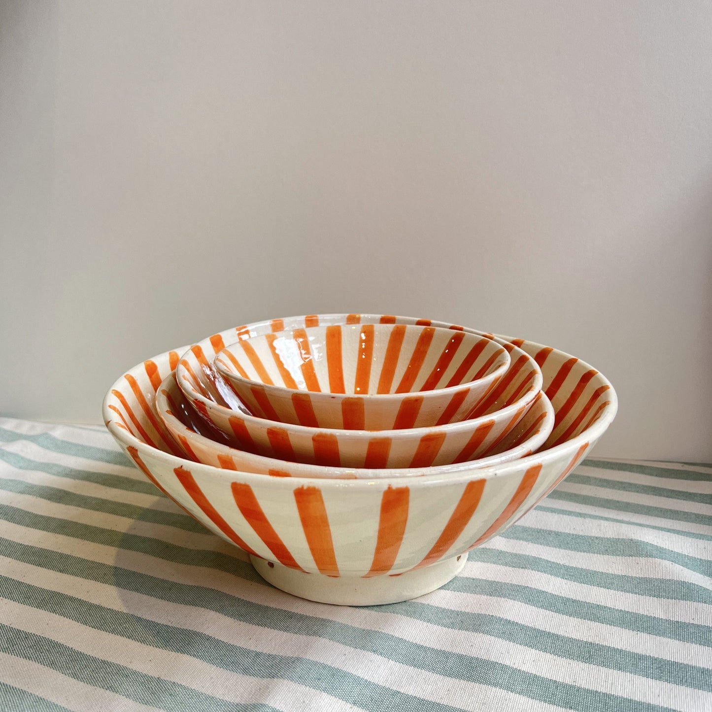 Bowls Handmade Striped Bowls Small / Orange 25289