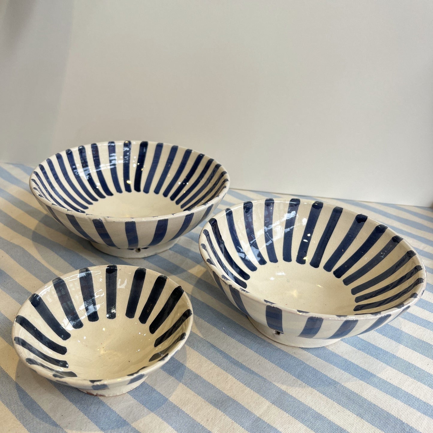 Bowls Handmade Striped Bowls Tiny / Dark Blue 25281
