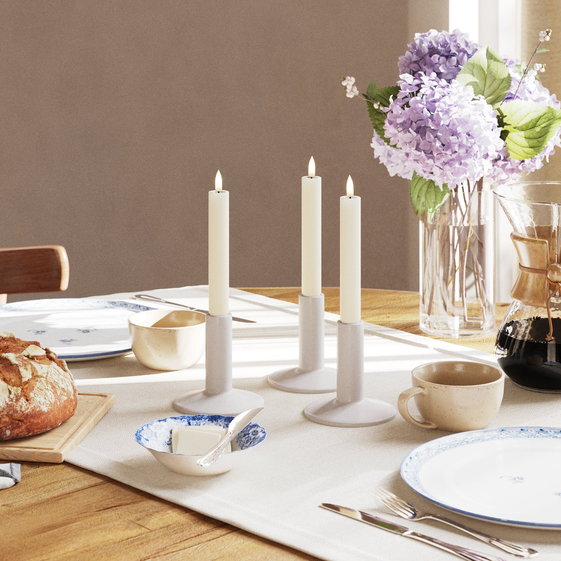 LED Candles LED Dinner Candle - 24cm - Pack of Two Cream 23400