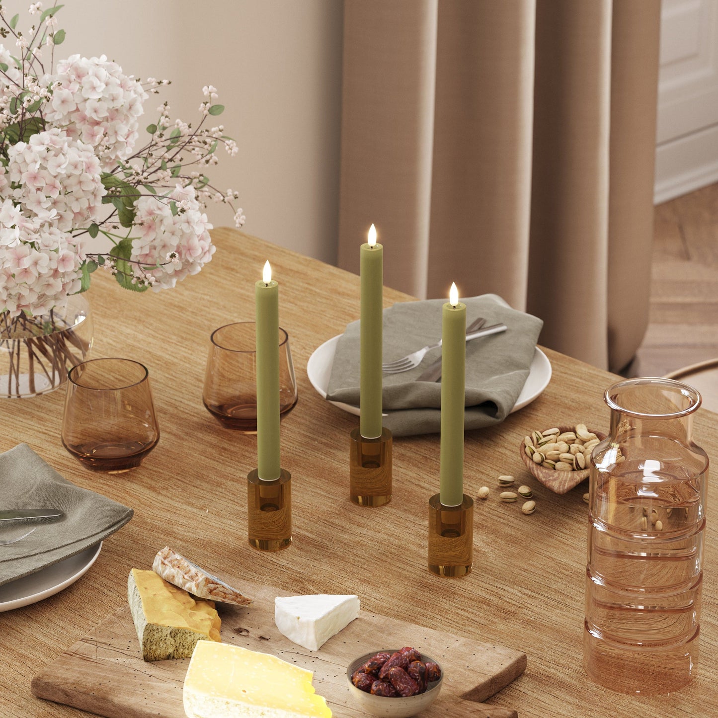 LED Candles LED Dinner Candle - 24cm - Pack of Two