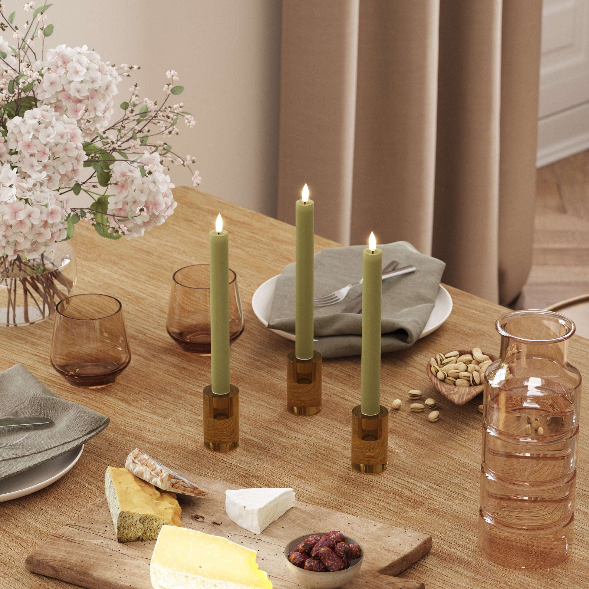 LED Candles LED Dinner Candle - 24cm - Pack of Two