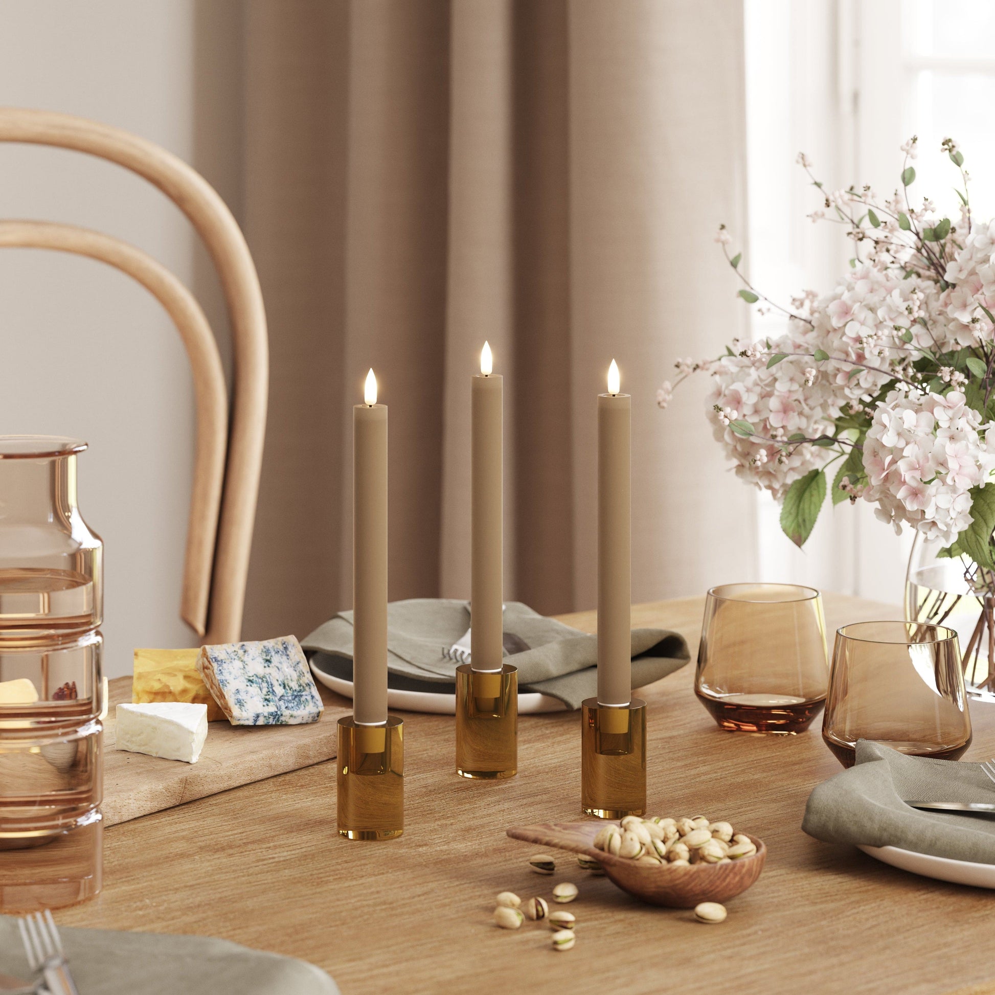 LED Candles LED Dinner Candle - 24cm - Pack of Two