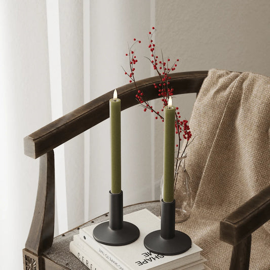 LED Candles LED Dinner Candle - 24cm - Pack of Two Olive Green 23399