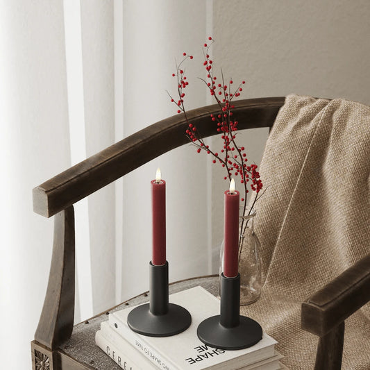LED Candles LED Dinner Candle - D: 2cm x H: 15cm/ Pack of Two Bordeaux 23416