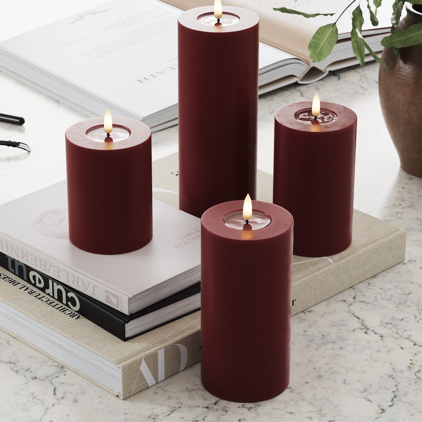 LED Candles LED Pillar Candle D: 7.5 cm x H: 12.5 cm