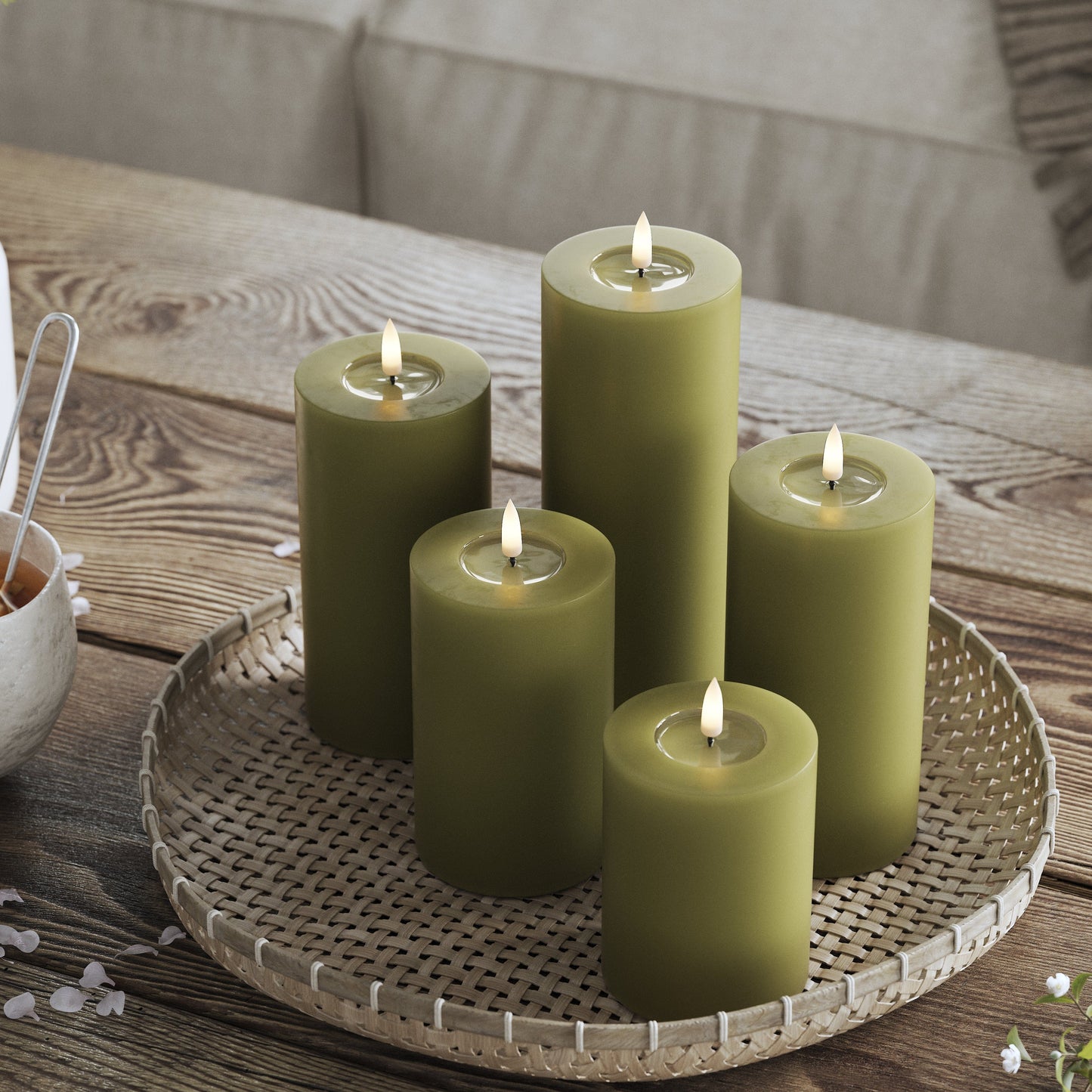 LED Candles LED Pillar Candle D: 7.5 cm x H: 12.5 cm