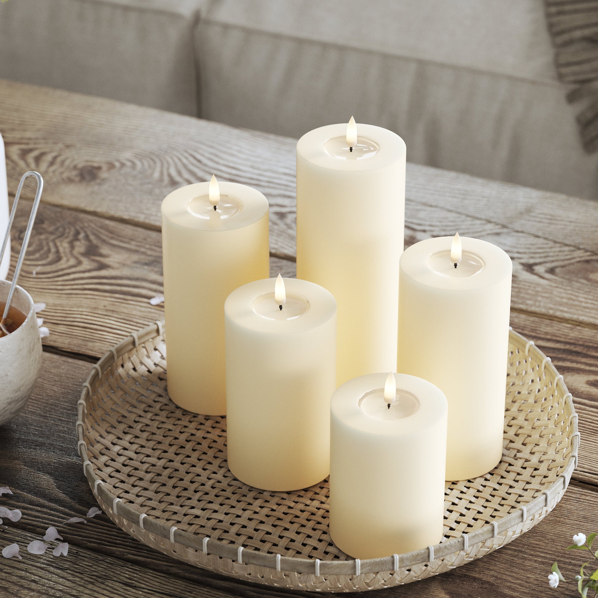 LED Candles LED Pillar Candle D: 7.5 cm x H: 12.5 cm