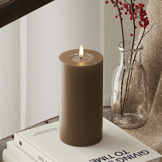 LED Candles LED Pillar Candle D: 7.5cm x 15cm Caramel 25923