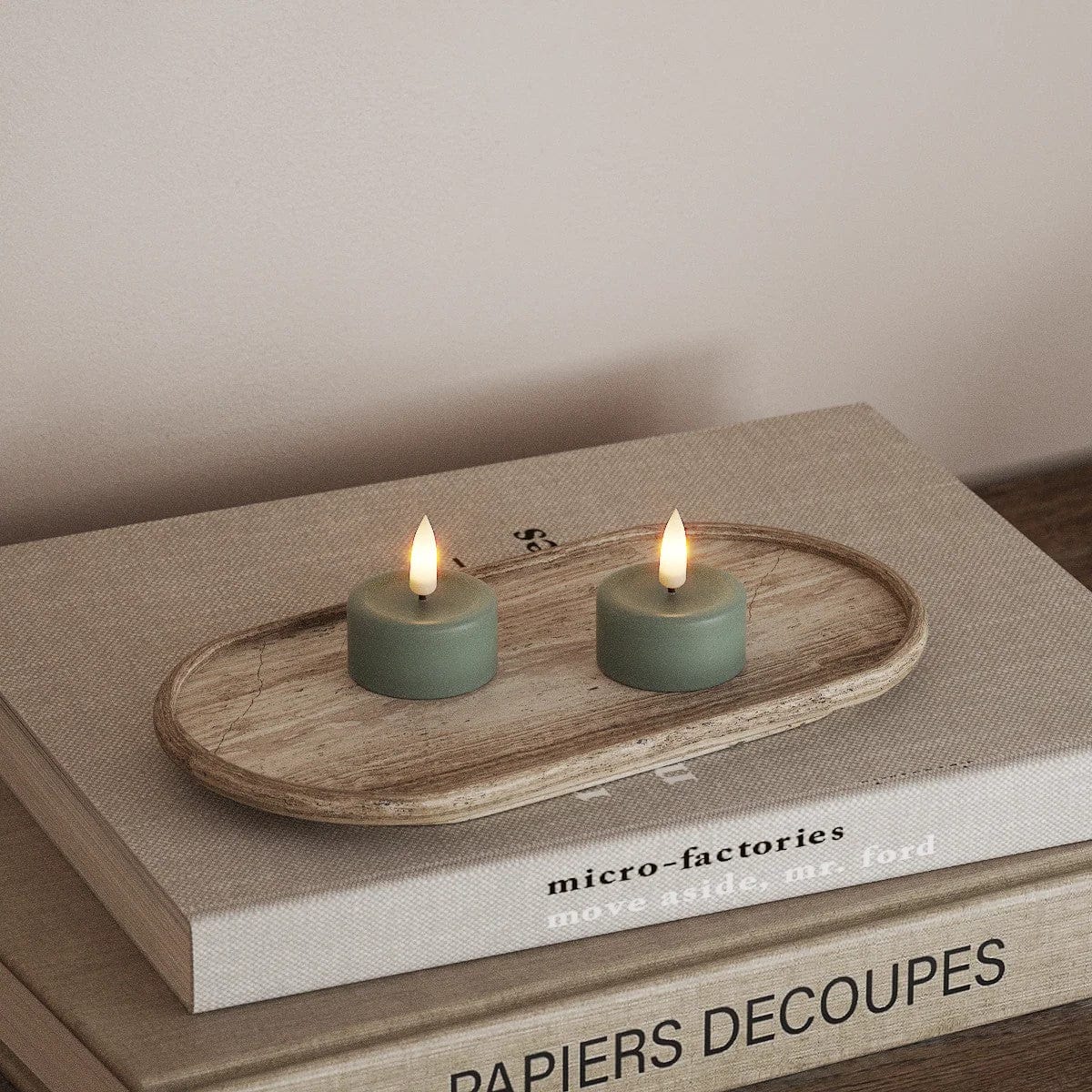 LED Candles LED Tealight Candle - Pack of Two Jade Green 25927