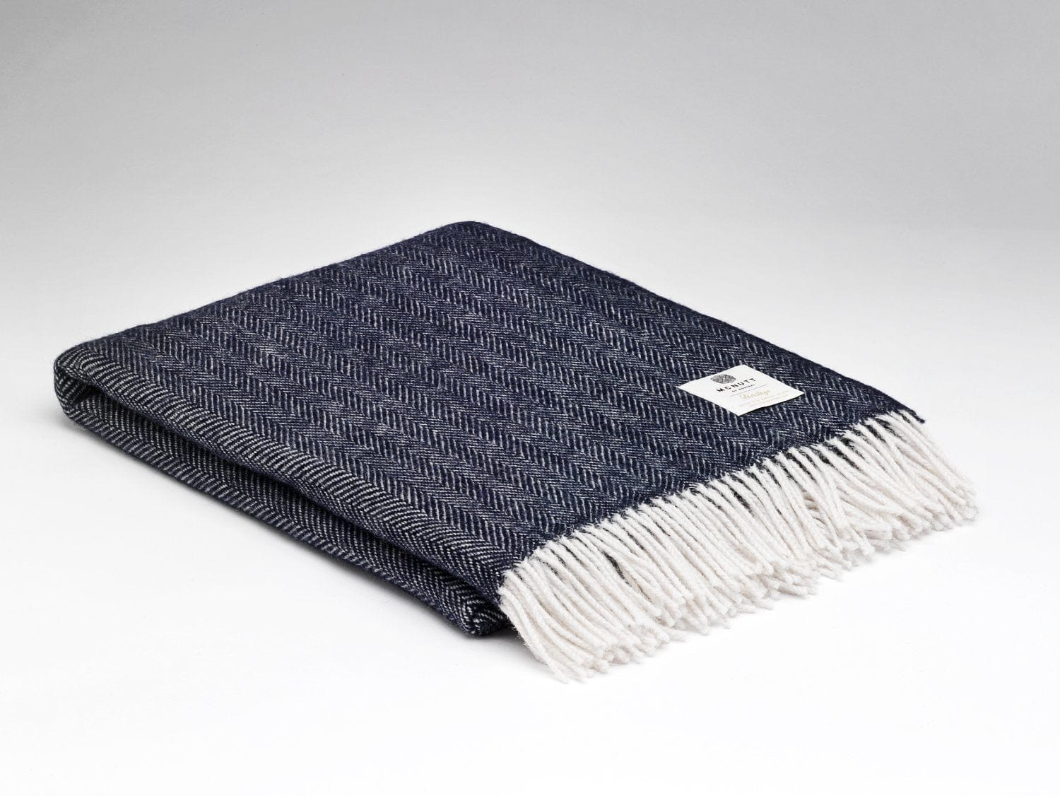 Woollen Throws Midnight Herringbone Throw 23774