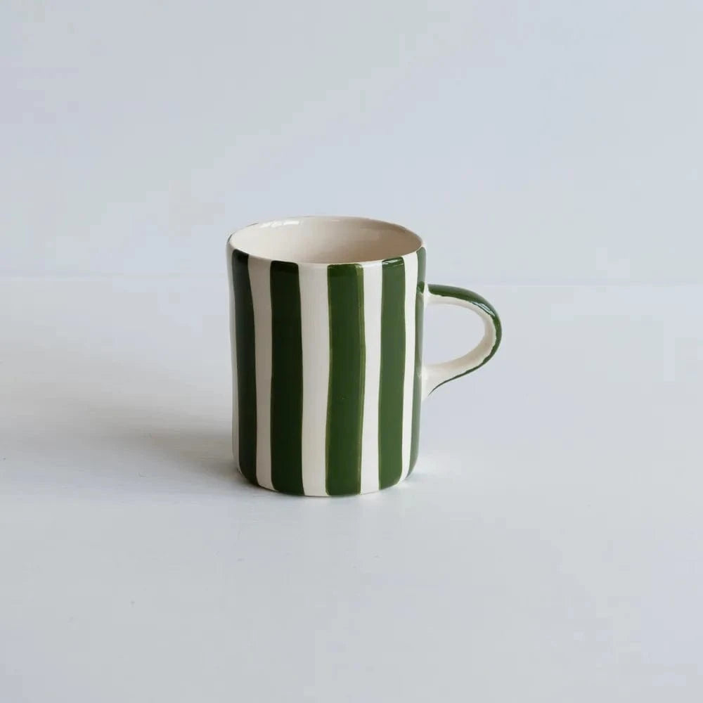 Musango Products Musango Demi Mug - Candy Stripe Moss Green 21793