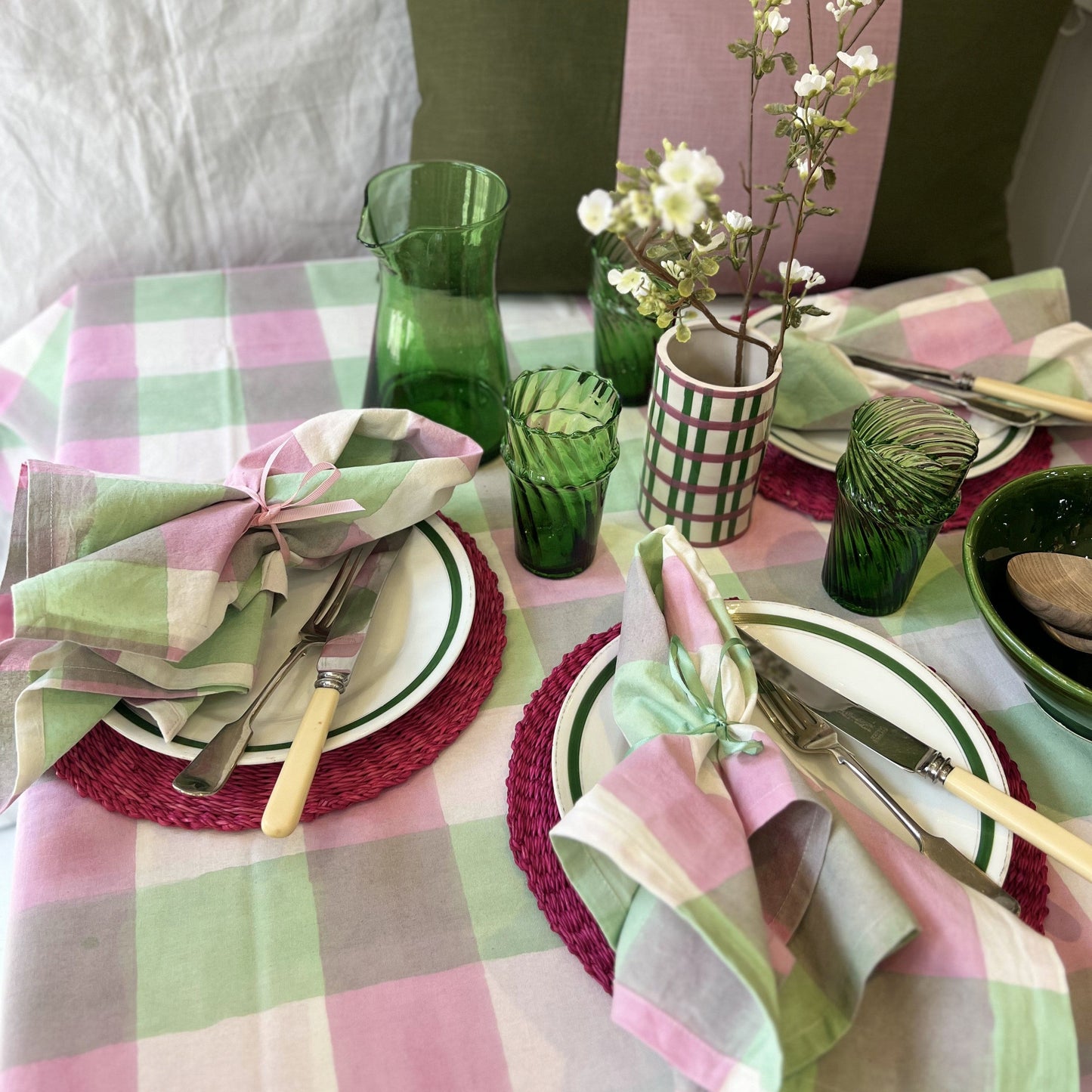 Cloth Napkin - Sorbet Check - Beautifully Imperfect 25444