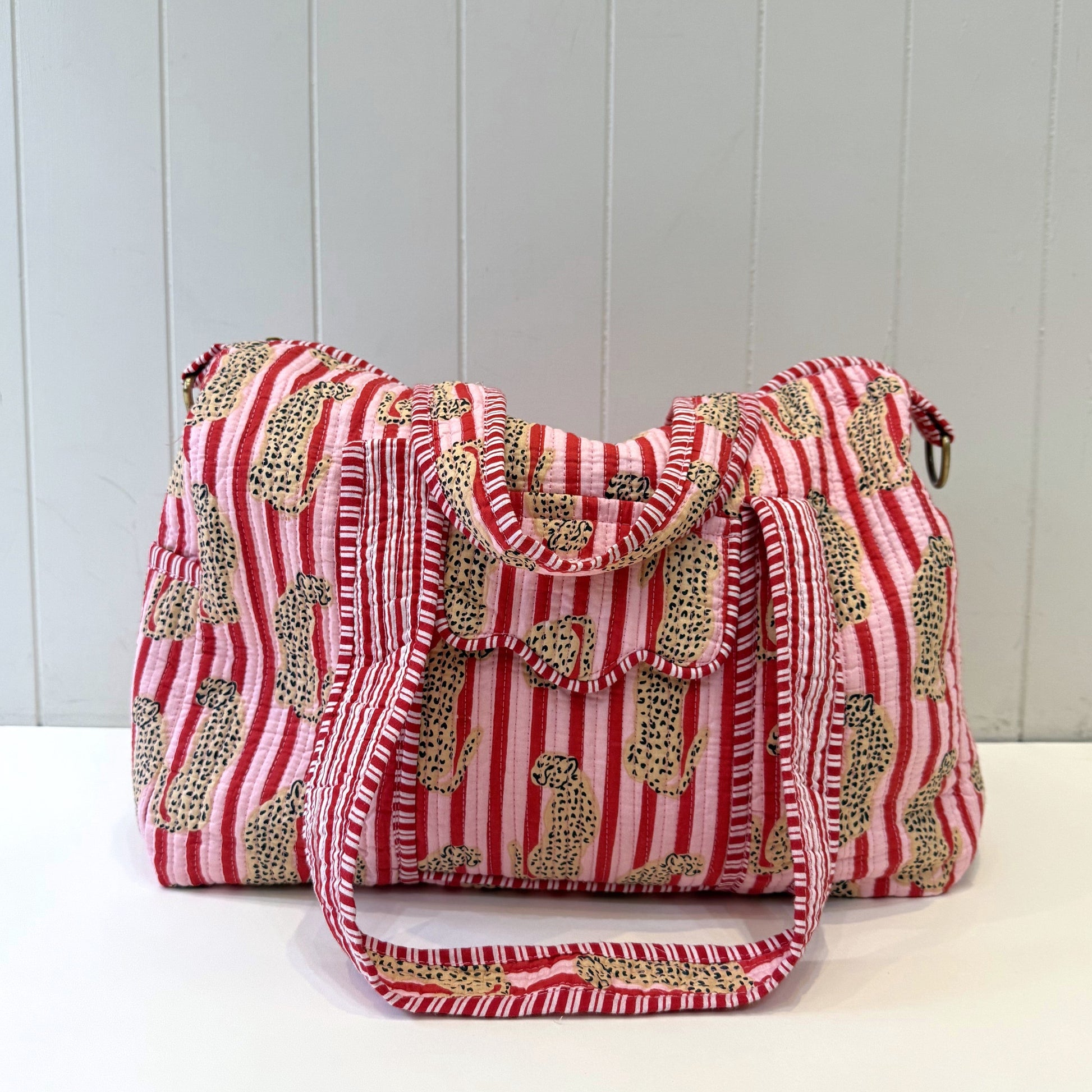 Overnighter Bags Overnighter - Candy Stripe Cheetahs 24642