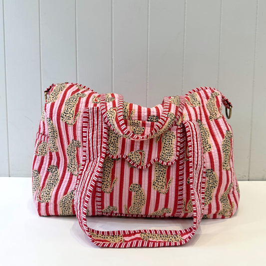 Overnighter Bags Overnighter - Candy Stripe Cheetahs 24642