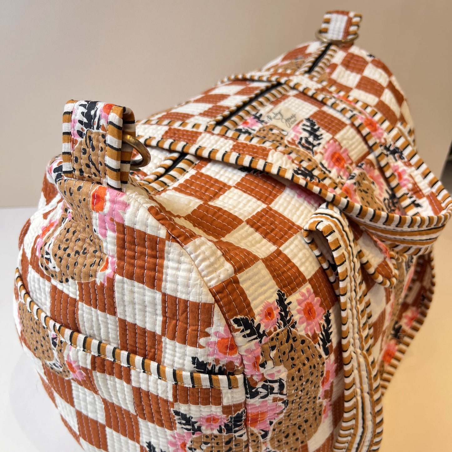 Overnighter Bags Overnighter - Cheetahs on Ginger Check 27922