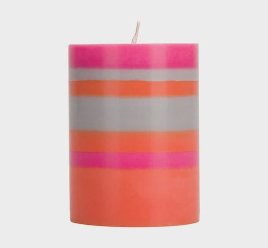 Pillar Pillar Candle - 10cm, Striped