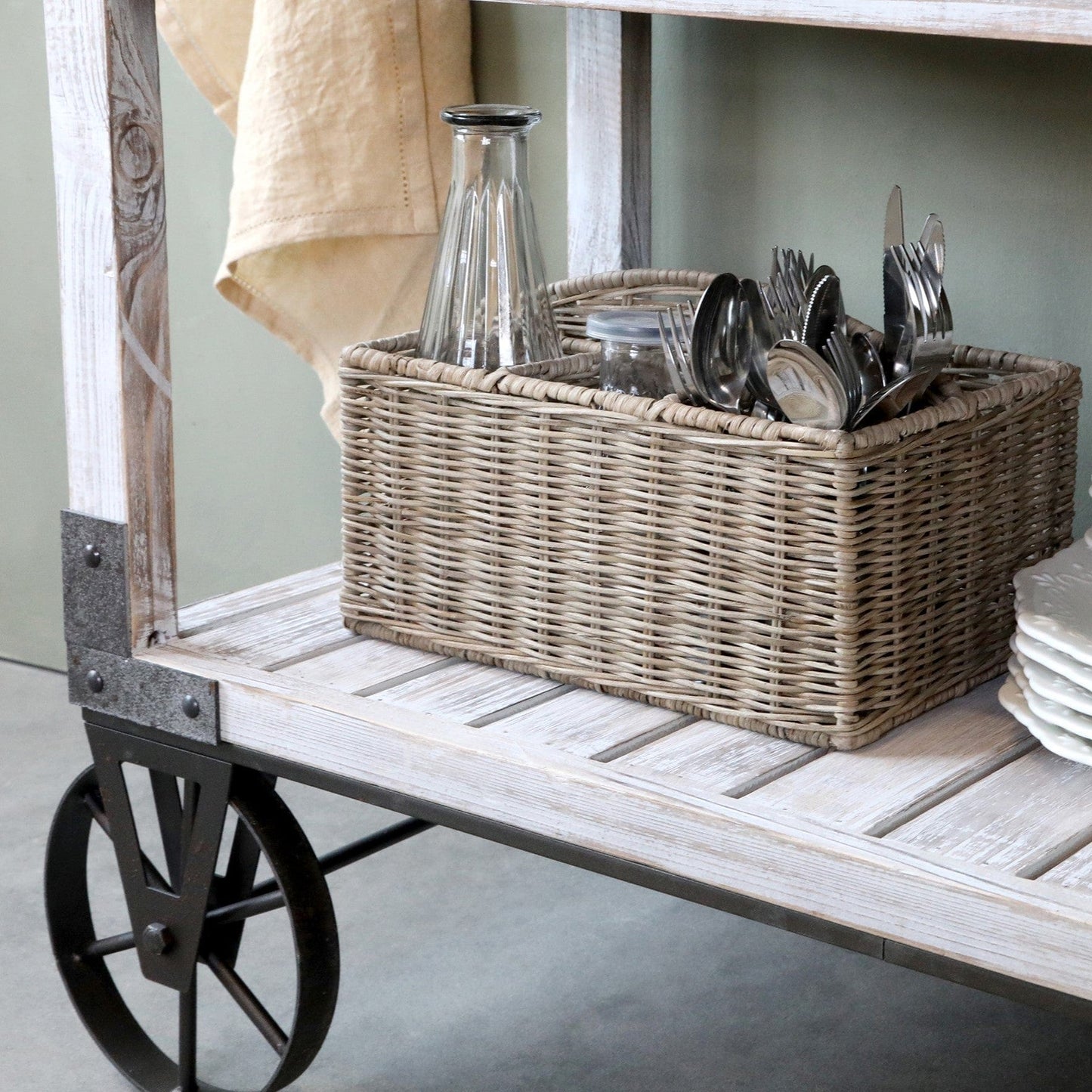 Other Baskets & Hampers Rattan Carrier with 4 Compartments 18732
