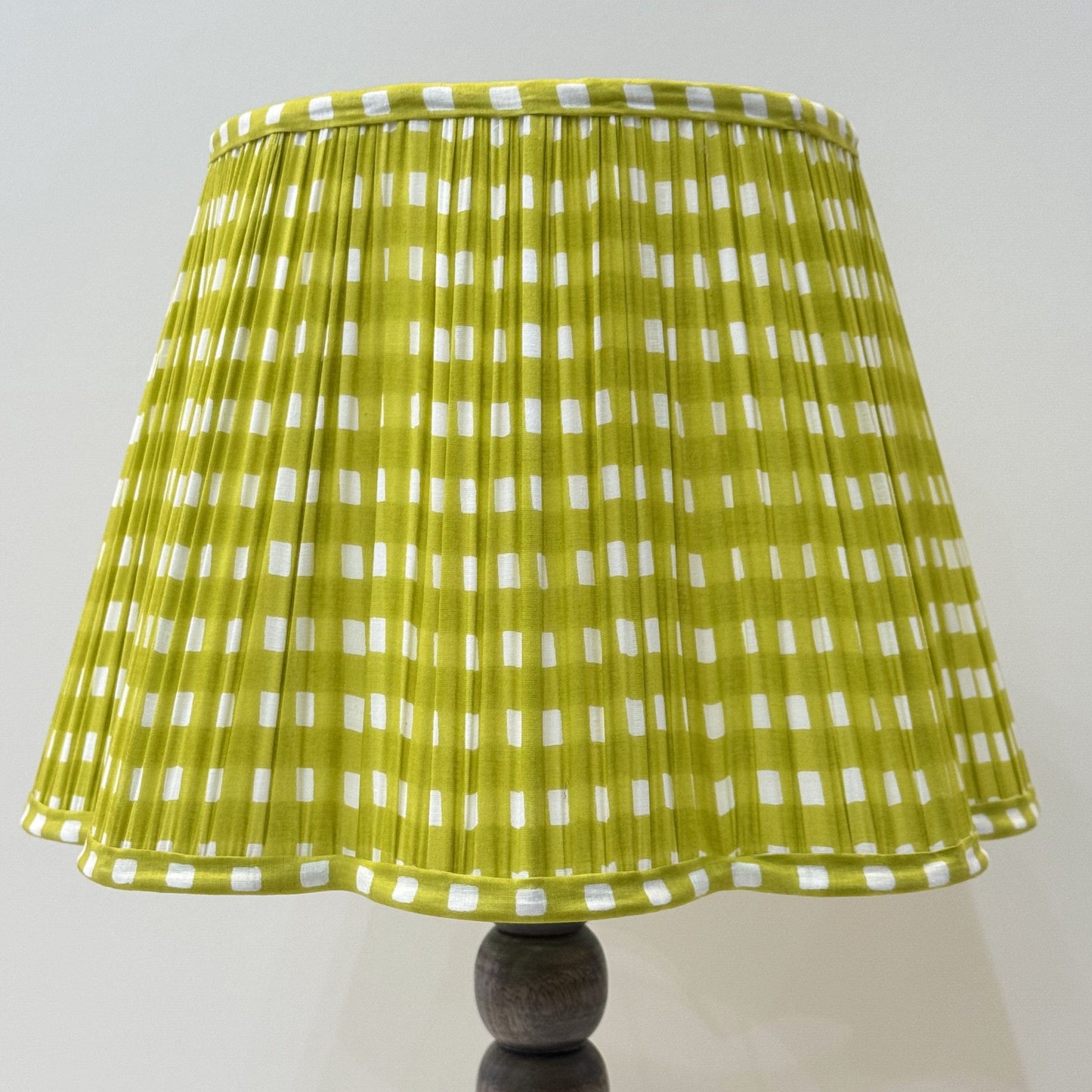 Empire Scalloped Lampshade - Citrus Gingham