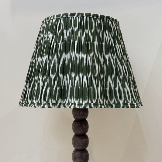 Empire Scalloped Lampshade - Emerald Ikat