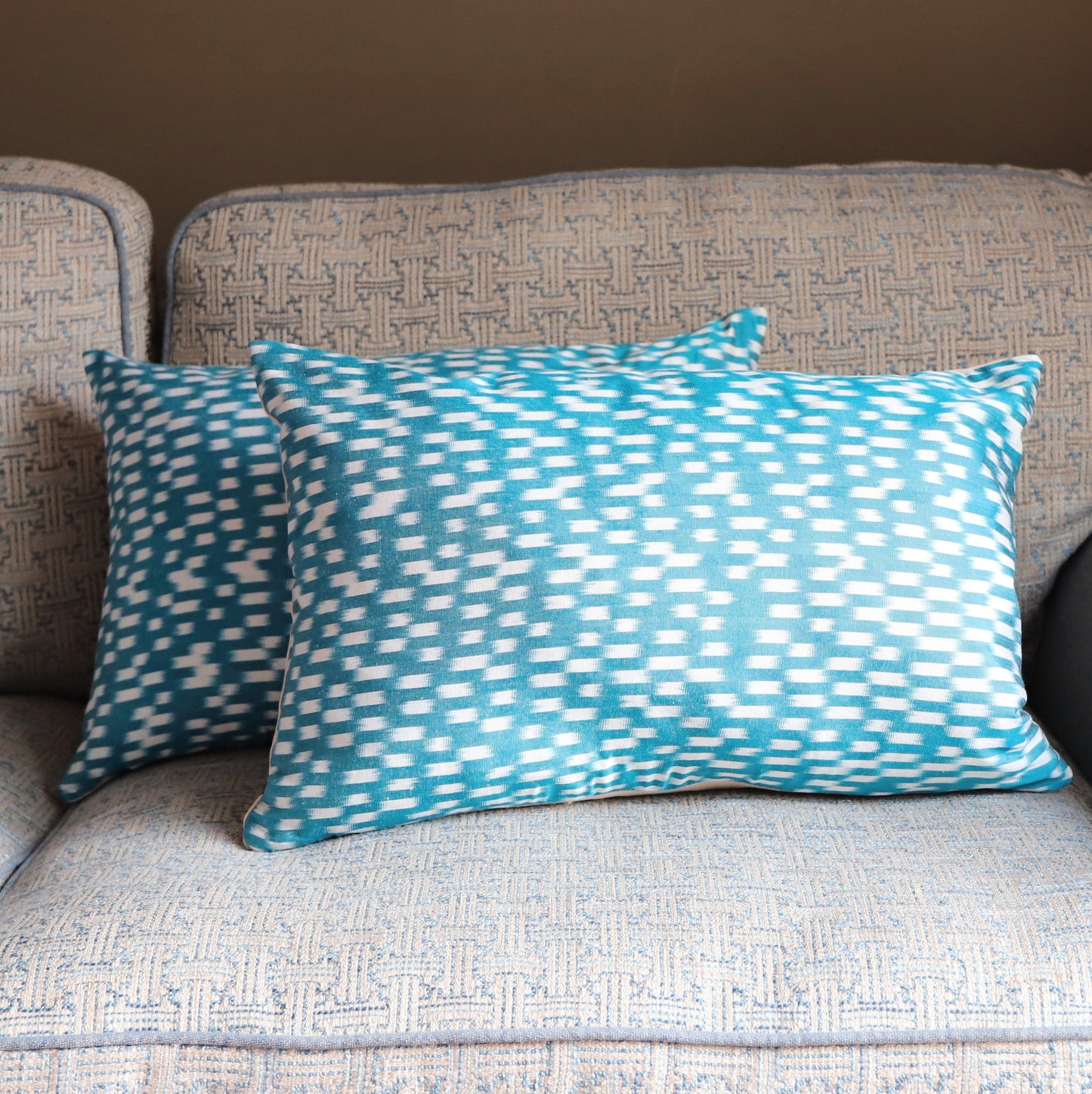 Cushions Silk Cushion - Blue Dash 20078