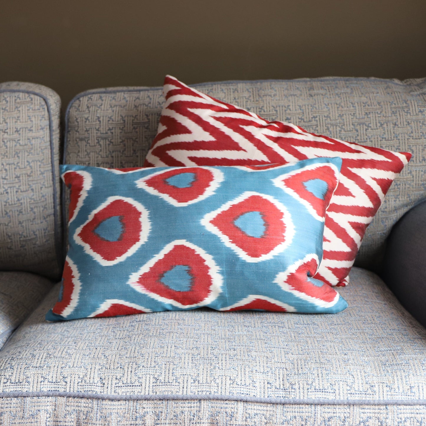 Cushions Silk Cushion - Claret Zig-Zag 20083