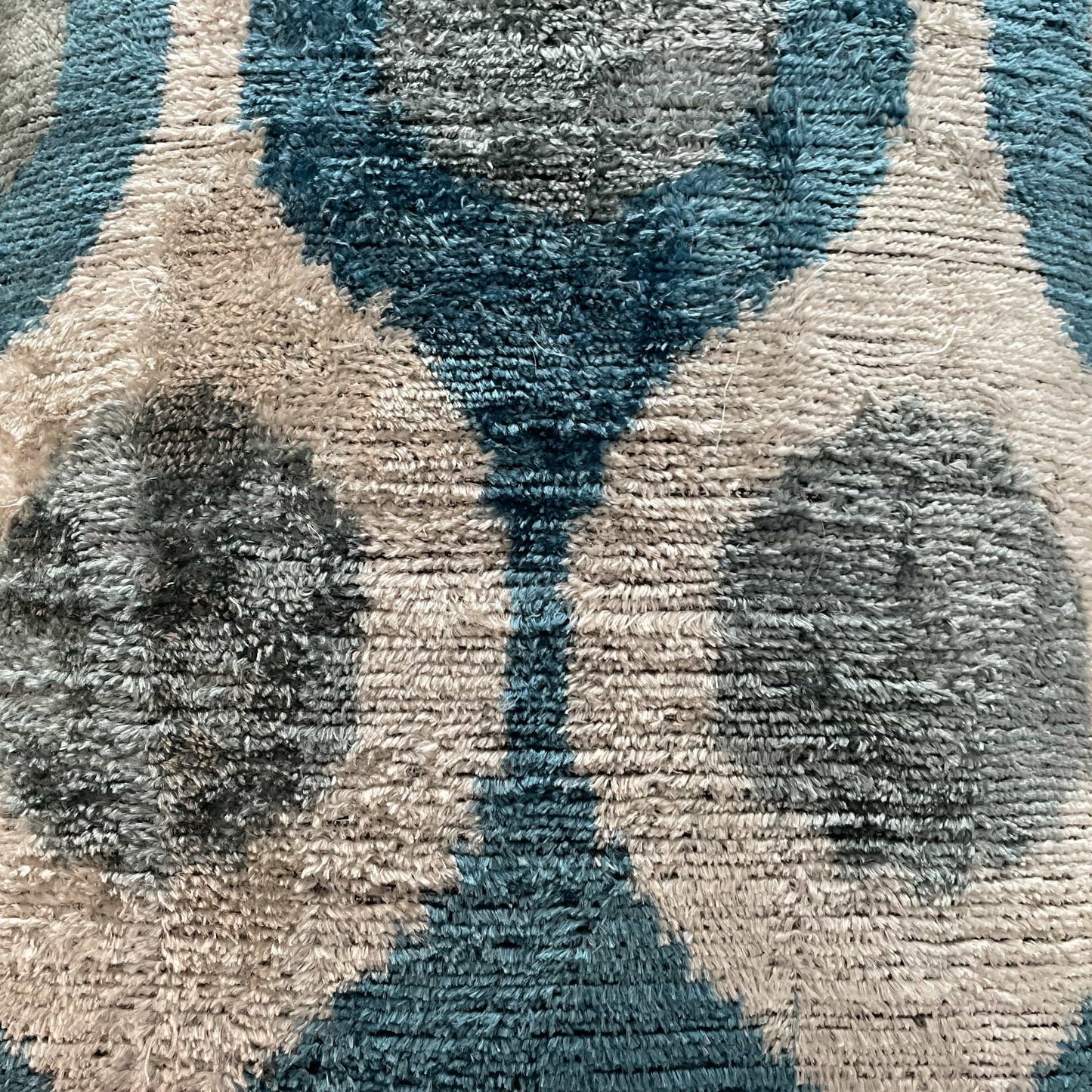 Cushions Silk Velvet Cushion - Turquoise & Steel 20089