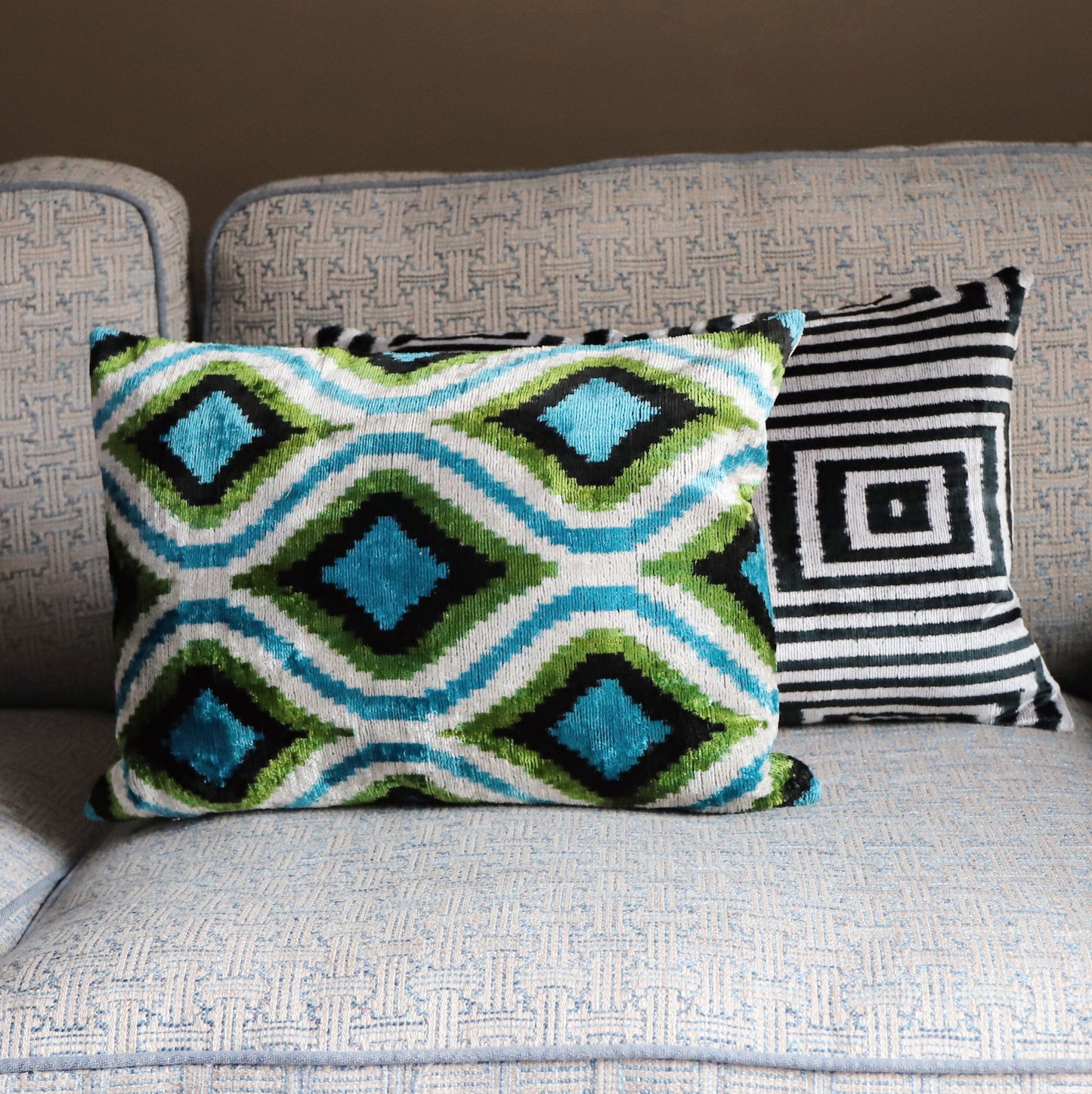 Cushions Silk Velvet Cushion - Zebra Geometric 20088